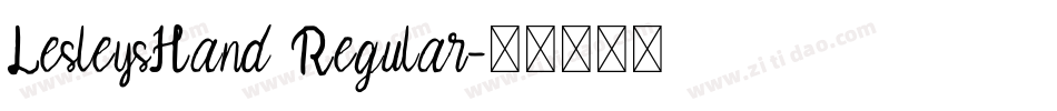 LesleysHand Regular字体转换
